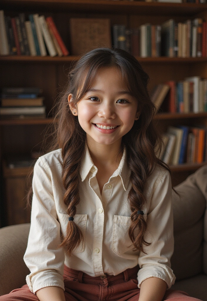 21 Braided Haircuts for Kids That'll Turn Heads at School (Wait Until You See #9!) - 13. Braided Half-Up, Half-Down