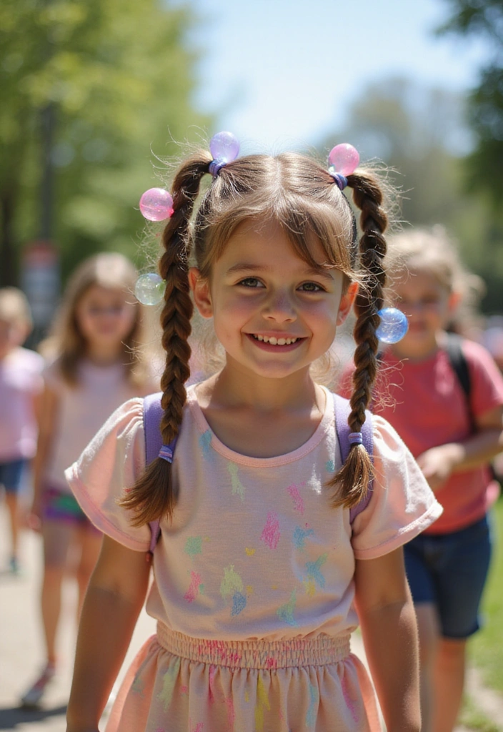 21 Braided Haircuts for Kids That'll Turn Heads at School (Wait Until You See #9!) - 21. Bubble Braid