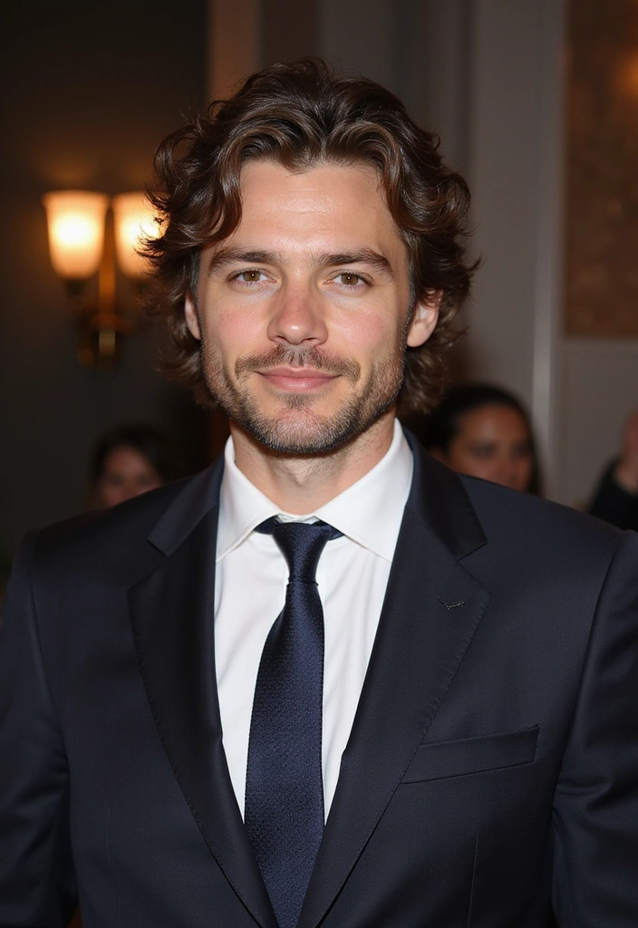 21 Male Curly Hairstyles That Will Turn Heads (You Won't Believe #12!) - 19. The Curly Side Swept