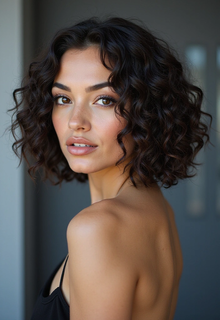 21 Curly Bob Ideas That Will Transform Your Look (You Won't Believe #7!) - 13. Curly Bob with a Wet Look
