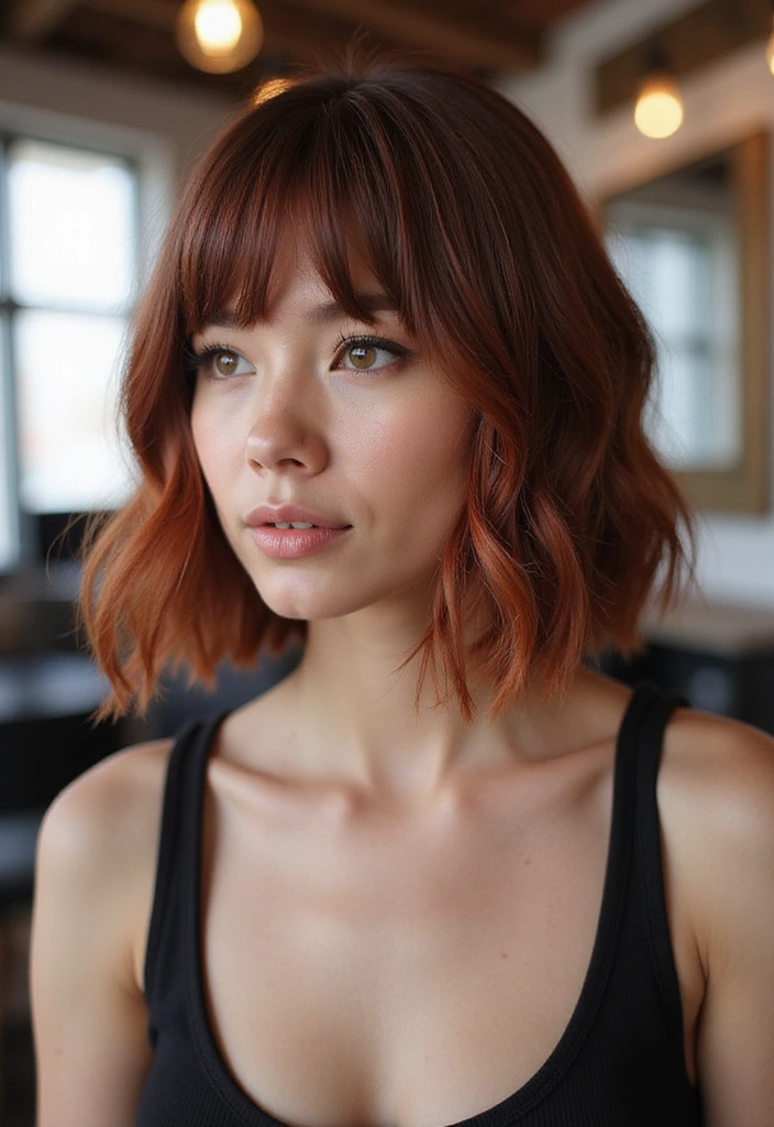 21 Aesthetic Long Bob Hairstyles You’ll Obsess Over (Wait Until You See #7!) - 10. The Classic Bangs