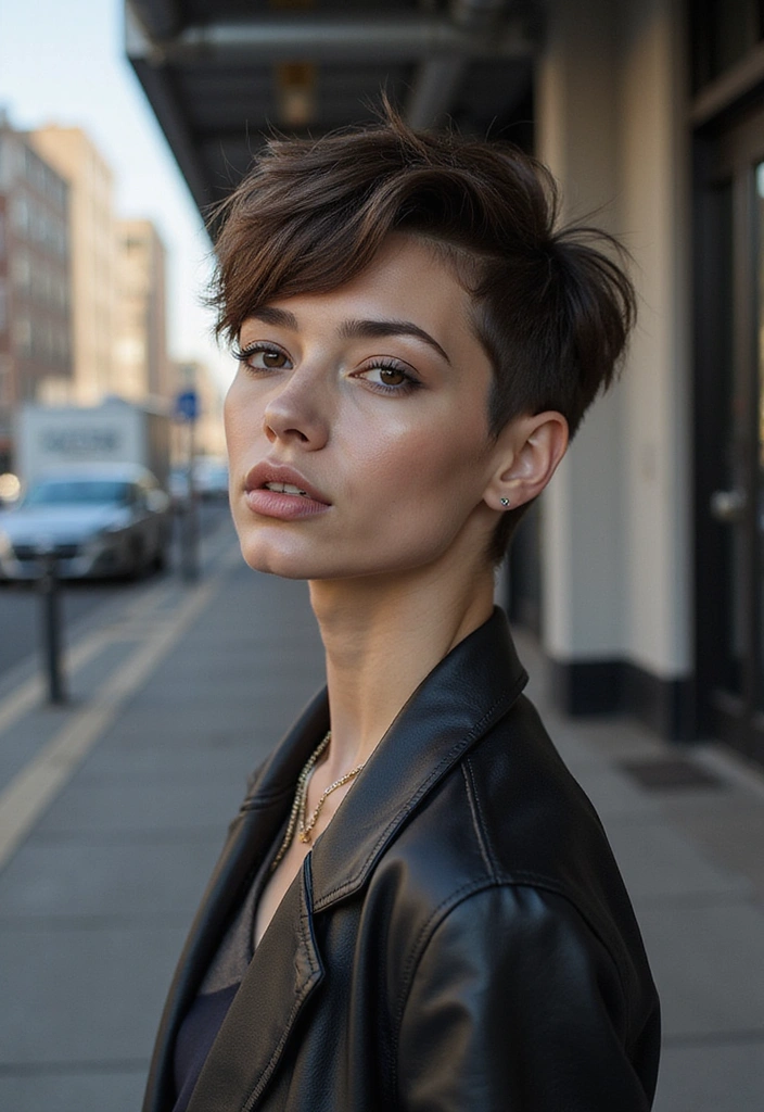 21 Aesthetic Long Bob Hairstyles You’ll Obsess Over (Wait Until You See #7!) - 17. The Edgy Pixie Bob Hybrid