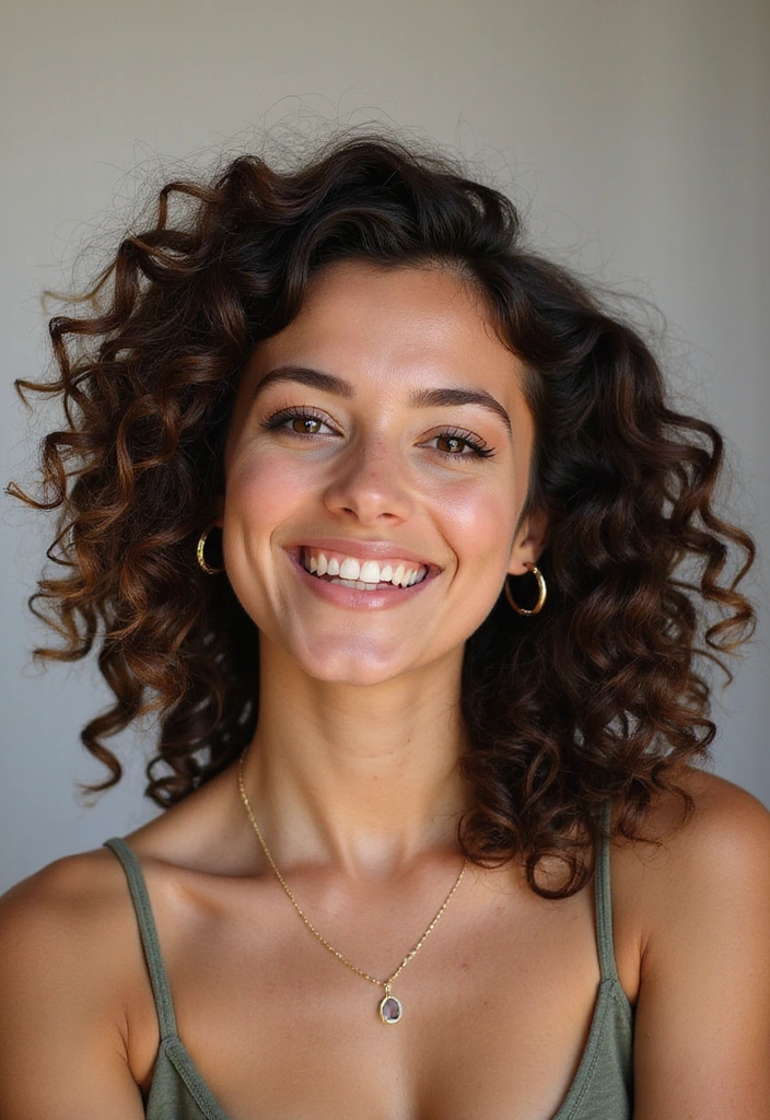 21 Short Curly Hair Styles That Will Make You Want to Chop It All Off! - 13. Curly Half-Up Style