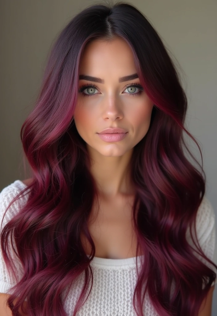 21 Stunning Burgundy Hair Ideas That Will Make You Want to Book a Dye Appointment Today! - 6. Soft Burgundy Layered Waves