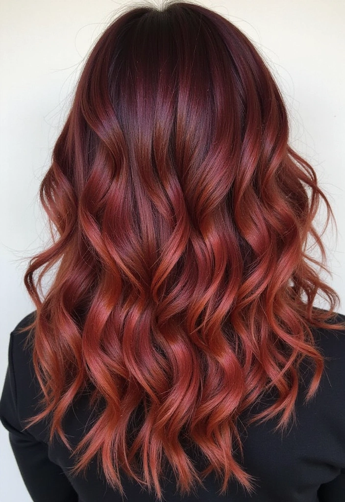 21 Stunning Burgundy Hair Ideas That Will Make You Want to Book a Dye Appointment Today! - 11. Burgundy and Copper Blend