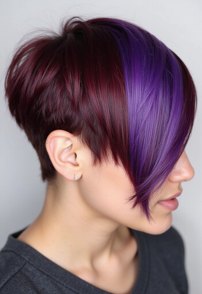 21 Stunning Burgundy Hair Ideas That Will Make You Want to Book a Dye Appointment Today! - 5. Burgundy and Purple Fusion