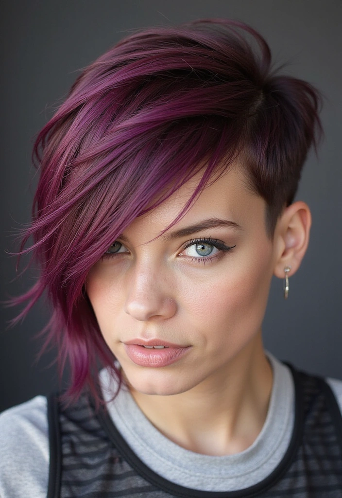 21 Stunning Burgundy Hair Ideas That Will Make You Want to Book a Dye Appointment Today! - 10. Burgundy Fade