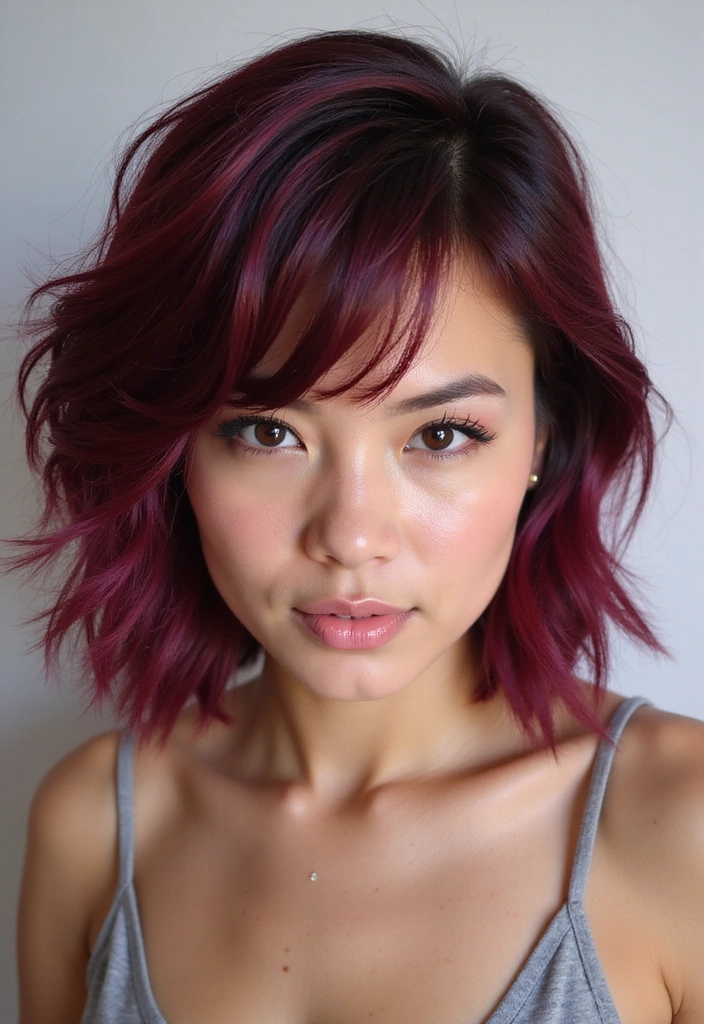 21 Stunning Burgundy Hair Ideas That Will Make You Want to Book a Dye Appointment Today! - 21. Burgundy with Frosted Tips