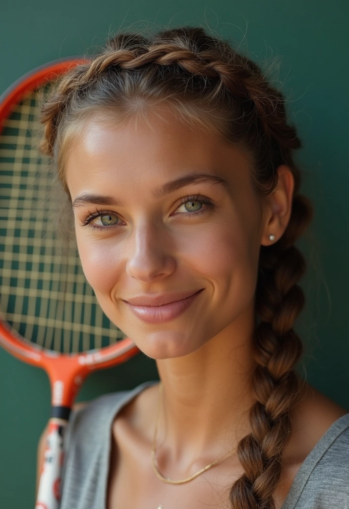 21 Tennis Hairstyles That'll Make You Look Like a Pro on the Court! - 2. Braided Crown