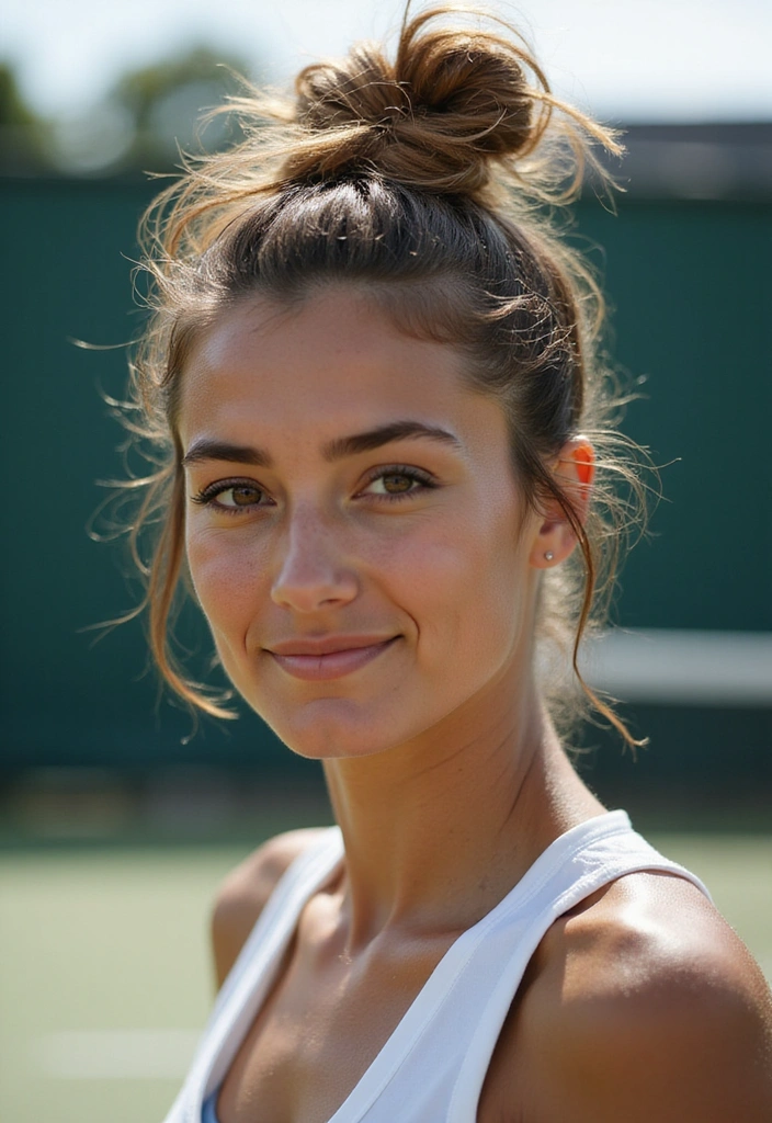 21 Tennis Hairstyles That'll Make You Look Like a Pro on the Court! - 3. Messy Bun