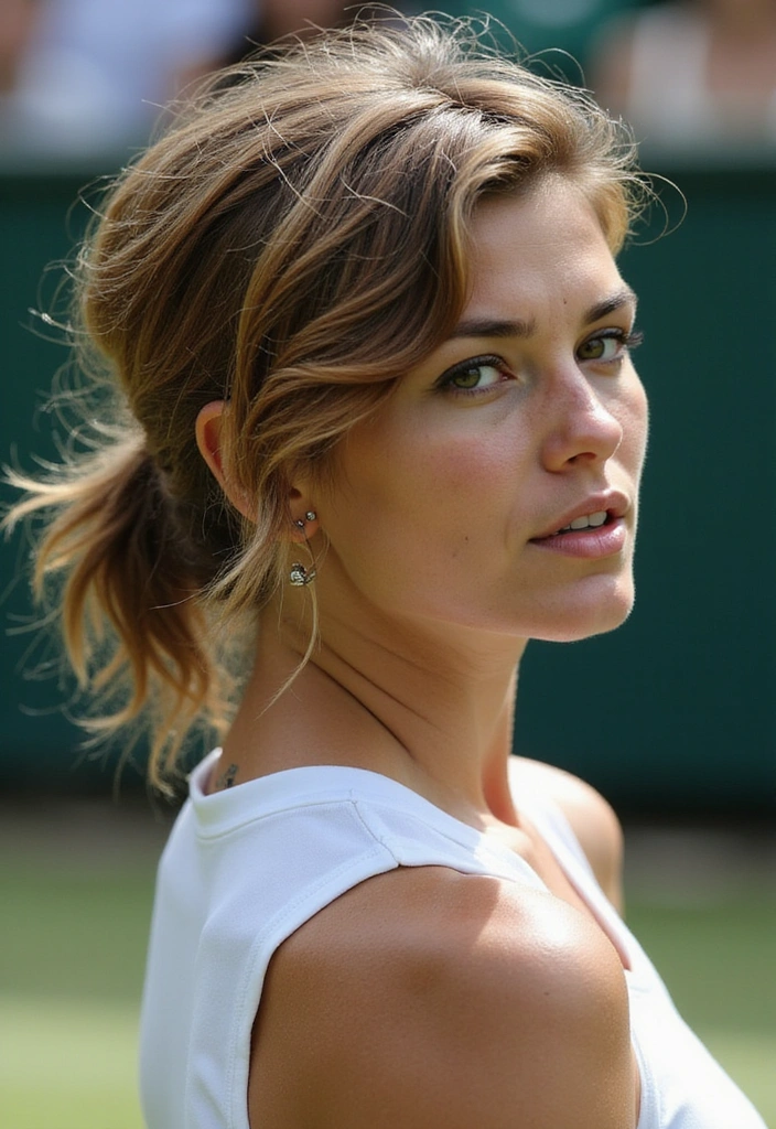21 Tennis Hairstyles That'll Make You Look Like a Pro on the Court! - 19. Textured Side Sweep