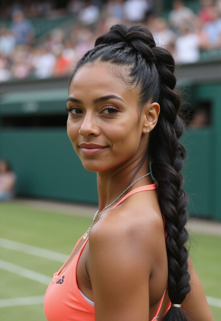 21 Tennis Hairstyles That'll Make You Look Like a Pro on the Court! - 21. Glamorous Halo Braid