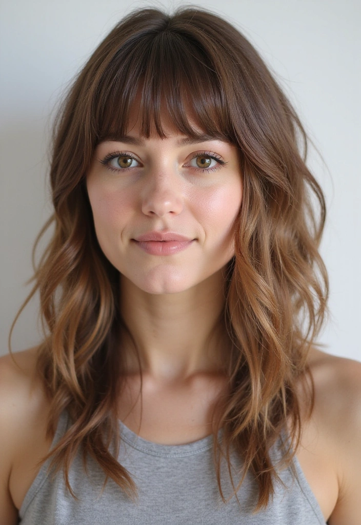 21 Stunning Light Brown Hair Ideas You Need to Try Right Now (You Won't Believe #15!) - 16. Light Brown Shag with Bangs
