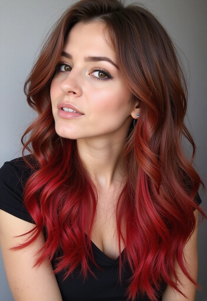 21 Stunning Light Brown Hair Ideas You Need to Try Right Now (You Won't Believe #15!) - 20. Light Brown with Bold Red Streaks