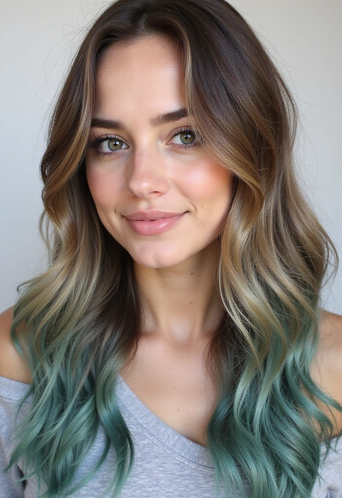 21 Stunning Light Brown Hair Ideas You Need to Try Right Now (You Won't Believe #15!) - 18. Light Brown with Teal Balayage
