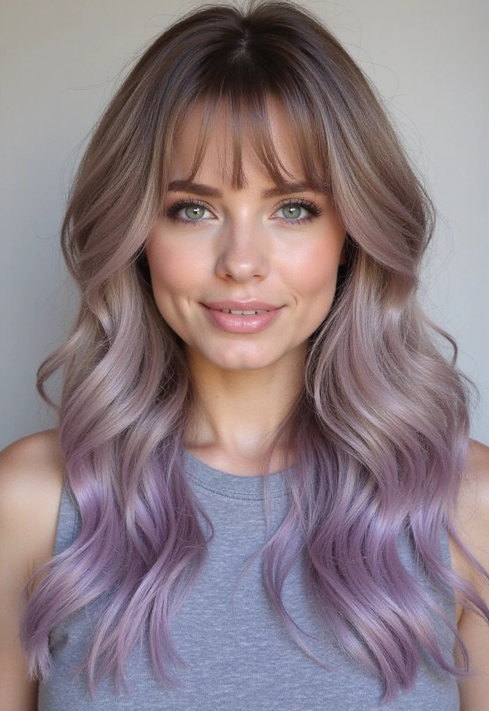 21 Stunning Light Brown Hair Ideas You Need to Try Right Now (You Won't Believe #15!) - 15. Dusty Light Brown with Lavender Hints