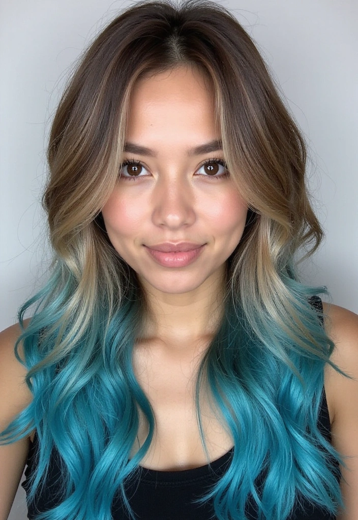 21 Stunning Light Brown Hair Ideas You Need to Try Right Now (You Won't Believe #15!) - 17. Light Brown Hair with Blue Tips