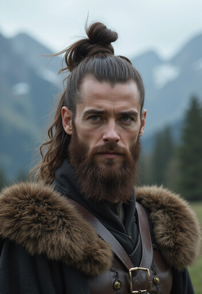 21 Stunning Viking Hairstyles That Will Transform Your Look (You Won't Believe #5!) - 9. The Viking Warrior Top Knot