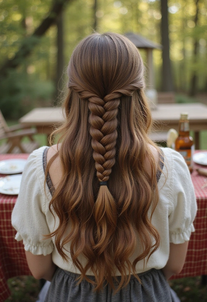 21 Stunning Viking Hairstyles That Will Transform Your Look (You Won't Believe #5!) - 8. The Half-Up Viking Braid