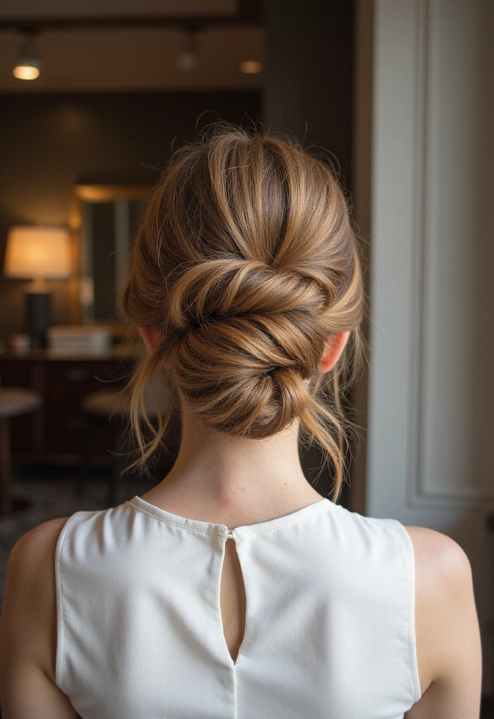 21 Stunning Hairstyles for Medium Length Hair That Will Turn Heads! - 8. Sophisticated Chignon