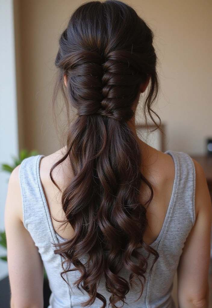 21 Baddie Curly Hairstyles That'll Make You the Queen of Curls (You Won't Believe #9!) - 12. Curly Fishtail Braid