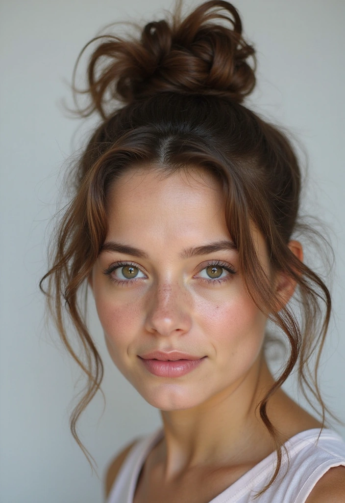 21 Baddie Curly Hairstyles That'll Make You the Queen of Curls (You Won't Believe #9!) - 3. The Messy Bun